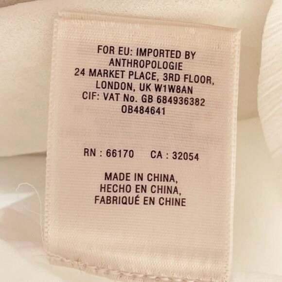 Anthropologie Maeve embroidered White Floral Lace Up sleeve less top 12 - Picture 7 of 11